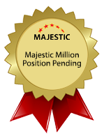 Ejemplo de la insignia que se mostrará si hay un problema de conexión con el servidor. Majestic Badge - Result Pending