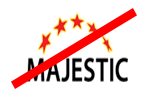 Logotipo de Majestic estirado a lo alto