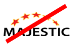 Logotipo de Majestic estirado a lo ancho